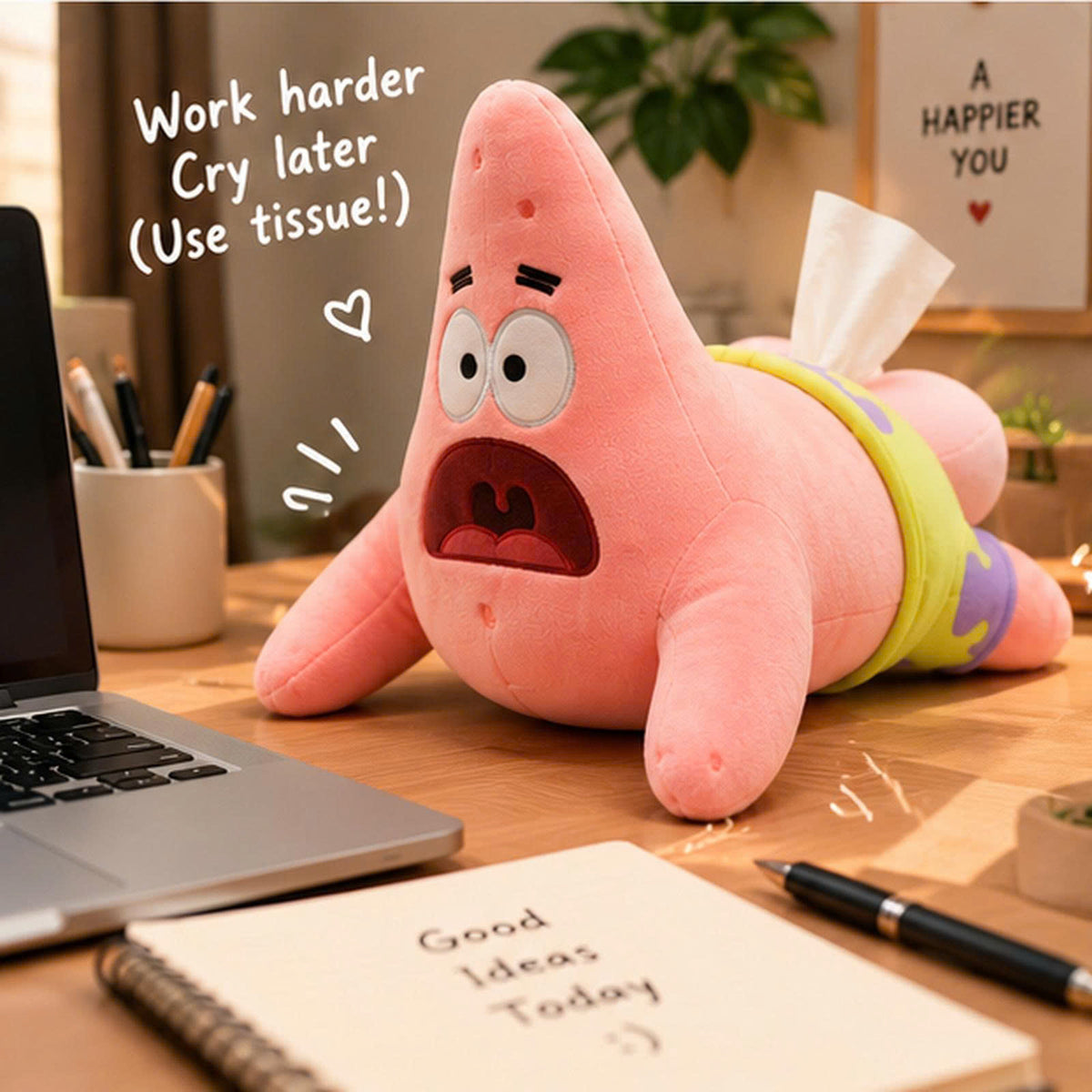 PINK STARFISH TISSUE HOLDER